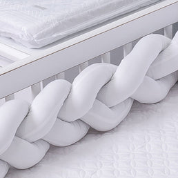 Kit Berço Atenas com Trança - 4 Peças Branco