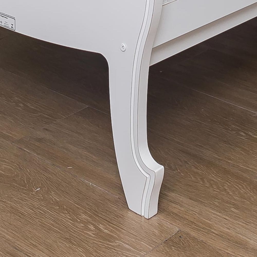 Berço Nóbile Branco Provençal com Capitonê Bege