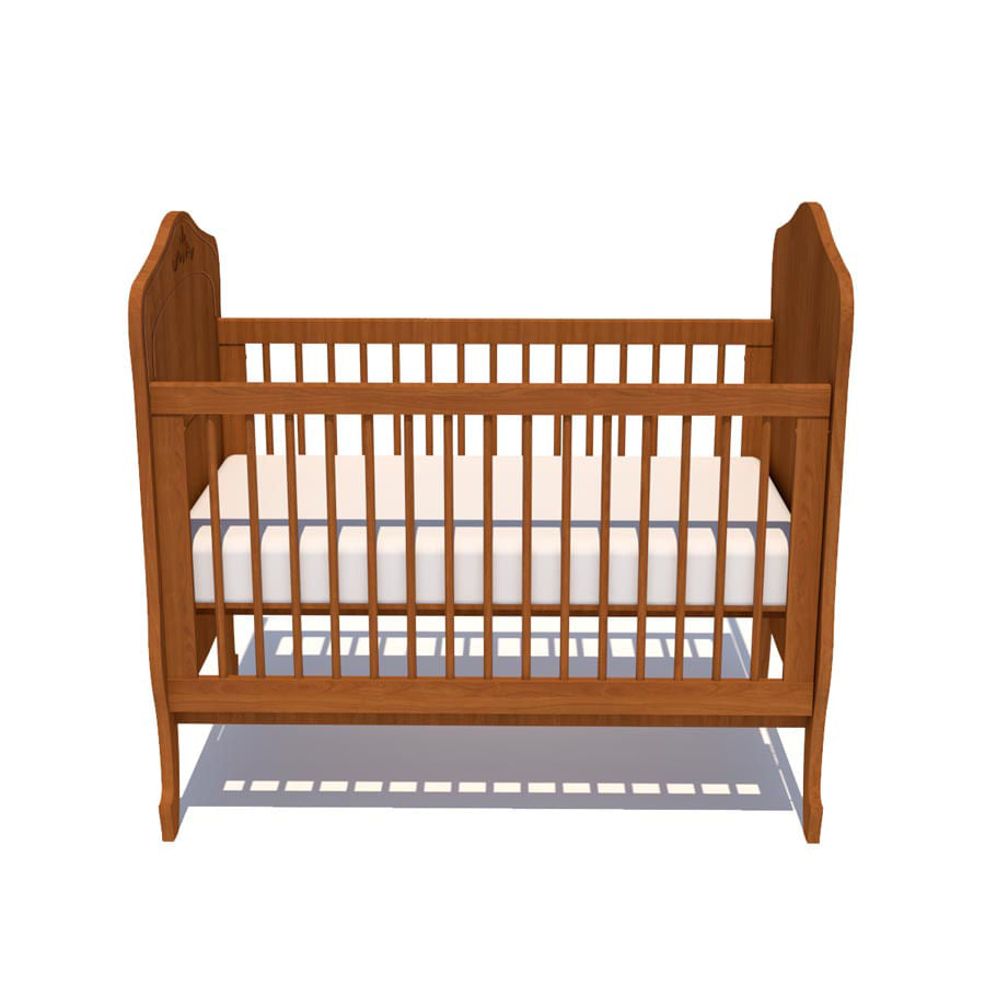 Berço Nóbile Madeira com Capitonê Bege