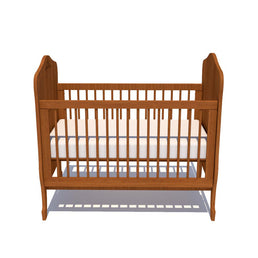 Berço Nóbile Madeira com Capitonê Bege