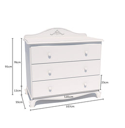 Cômoda Nóbile Branco 3 Gavetas