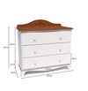 Cômoda Nóbile Branco e Madeira 3 Gavetas