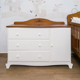 Cômoda Nóbile Branco Provençal e Madeira com Porta