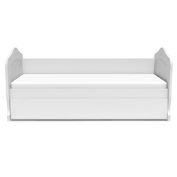 Cama Sofá Nóbile Branco Provençal com Cama Auxiliar e Capitonê