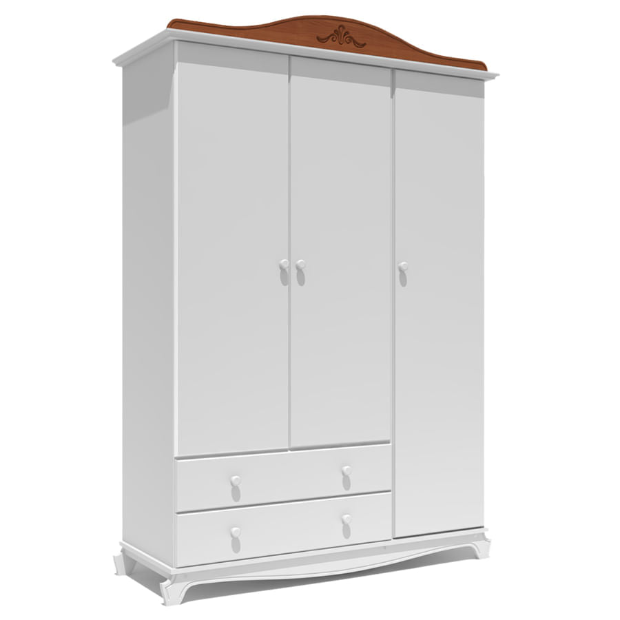 Guarda Roupa Nóbile Branco e Madeira
