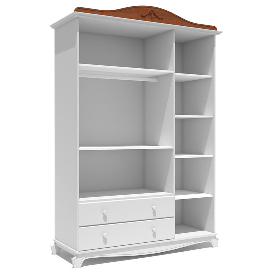 Guarda Roupa Nóbile Branco e Madeira