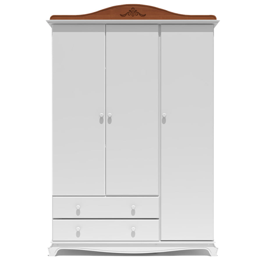 Guarda Roupa Nóbile Branco Provençal e Madeira