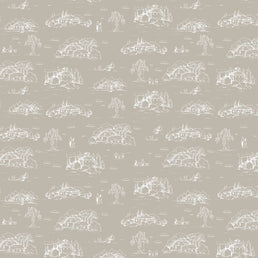 Papel de Parede Toile de Jouy Adulto Bege