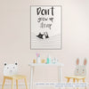 Quadro Infantil Animais Don't Grow Up Preto