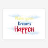Quadro Infantil Make your Dreams Happen Vermelho