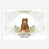 Quadro Infantil Urso Beary Much Verde