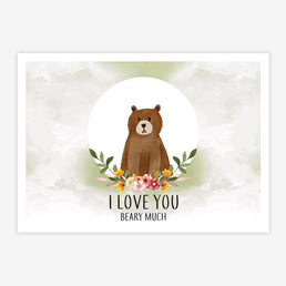 Quadro Infantil Urso Beary Much Verde