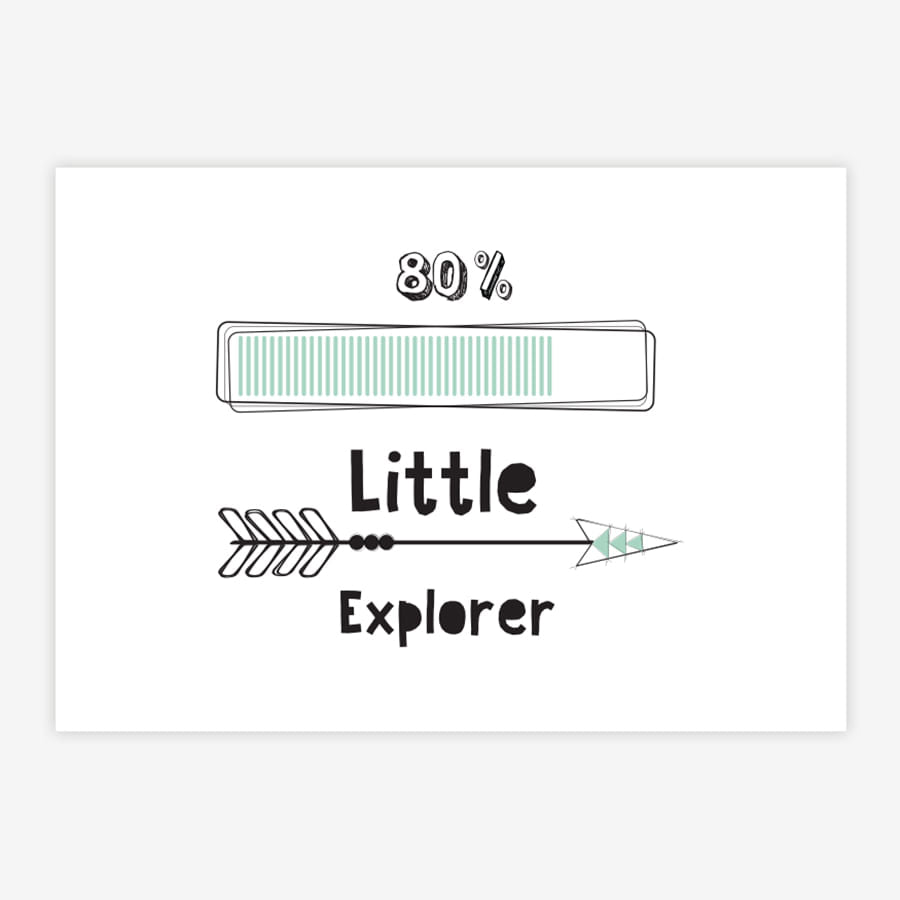 Quadro Infantil Seta Little Explorer Verde