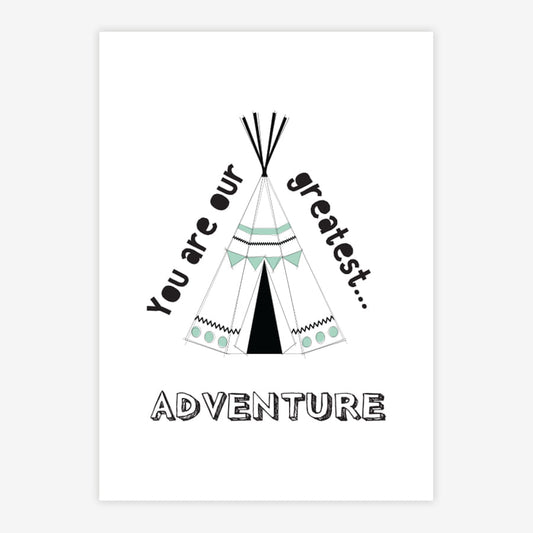 Quadro Infantil Tenda My Adventure Verde