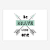 Quadro Infantil Setas Be Brave Verde