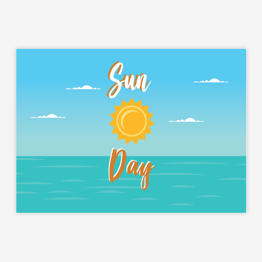 Quadro Infantil Sun Day Laranja