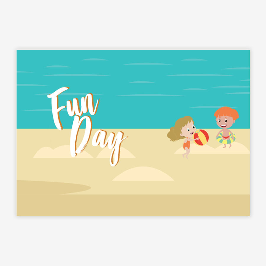 Quadro Infantil Fun Day Laranja