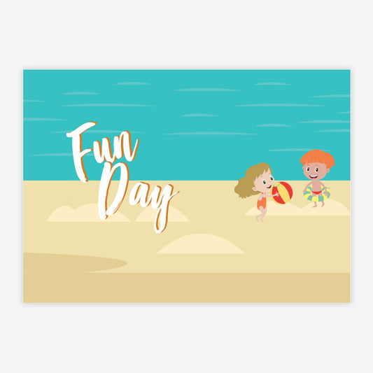 Quadro Infantil Fun Day Laranja