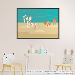 Quadro Infantil Fun Day Laranja