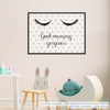 Quadro Infantil Good Morning Gorgeous Cinza