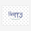 Quadro Infantil Texto Happy Azul