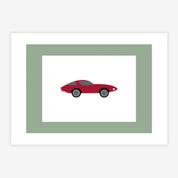 Quadro Infantil Carro Vermelho