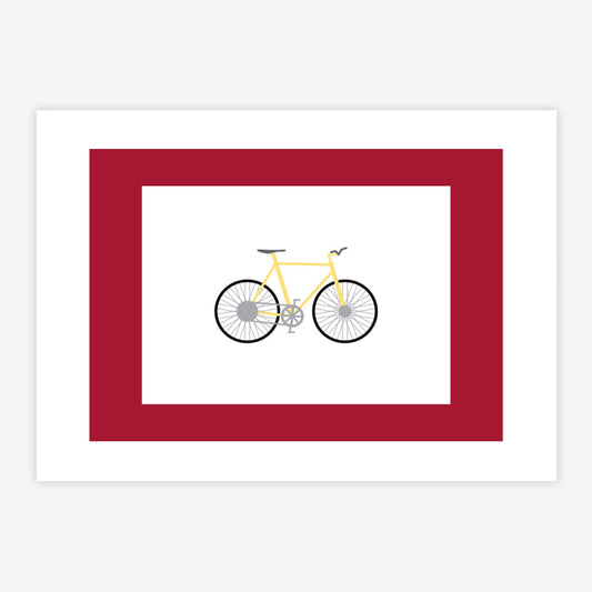Quadro Infantil Bicicleta Amarelo