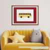 Quadro Infantil Ônibus Amarelo