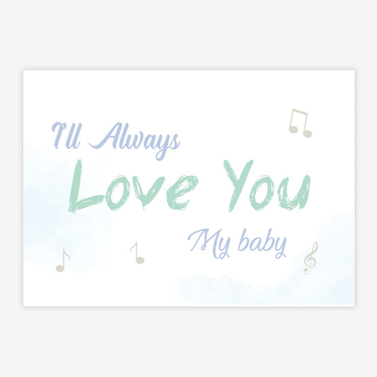 Quadro Infantil I'll Always Love You My Baby Azul