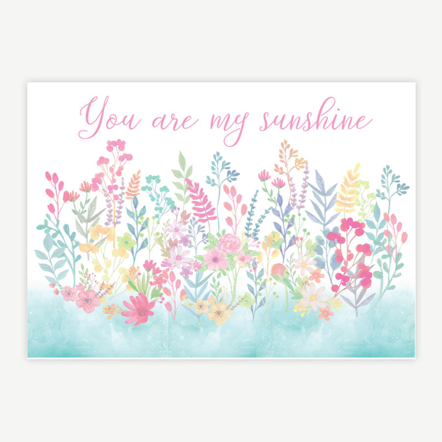 Quadro Infantil Tropical You Are My Sunshine Tifany