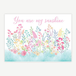 Quadro Infantil Tropical You Are My Sunshine Tifany