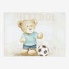 Quadro Infantil Urso Futebol Malva