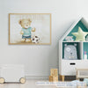 Quadro Infantil Urso Futebol Malva
