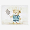 Quadro Infantil Urso Tenis Malva