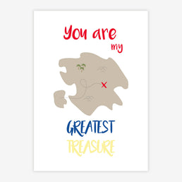 Quadro Infantil You Are My Greatest Treasure Vermelho