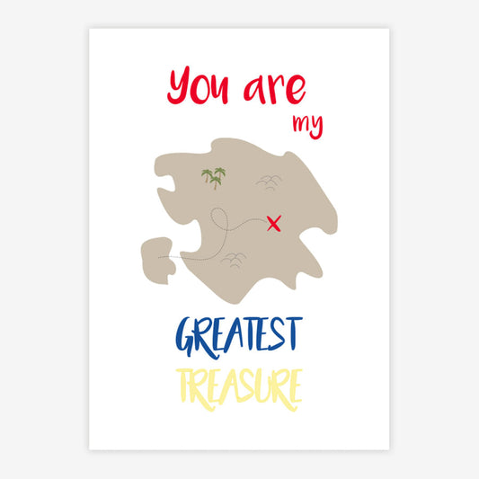 Quadro Infantil You Are My Greatest Treasure Vermelho
