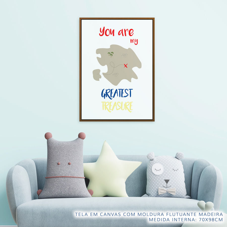 Quadro Infantil You Are My Greatest Treasure Vermelho