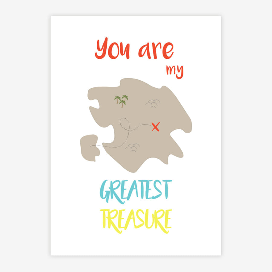 Quadro Infantil You Are My Greatest Treasure Preto
