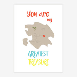 Quadro Infantil You Are My Greatest Treasure Preto