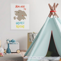 Quadro Infantil You Are My Greatest Treasure Preto