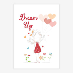 Quadro Infantil Lolla Dream Up Vermelho