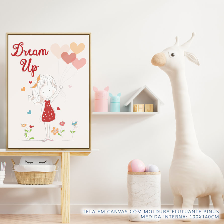 Quadro Infantil Lolla Dream Up Vermelho