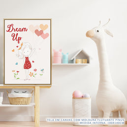 Quadro Infantil Lolla Dream Up Vermelho