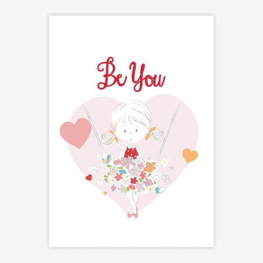 Quadro Infantil Lolla Be You Vermelho