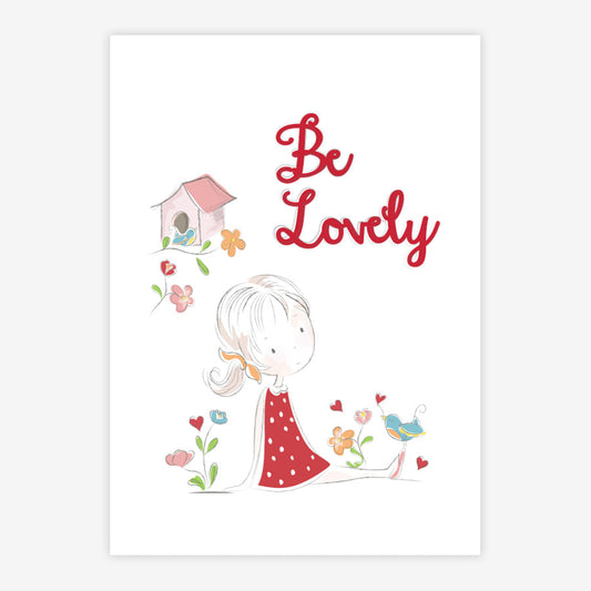 Quadro Infantil Lolla Be Lovely Vermelho