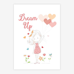Quadro Infantil Lolla Dream Up Rosa