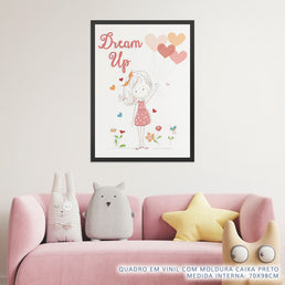 Quadro Infantil Lolla Dream Up Rosa