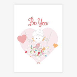 Quadro Infantil Lolla Be You Rosa