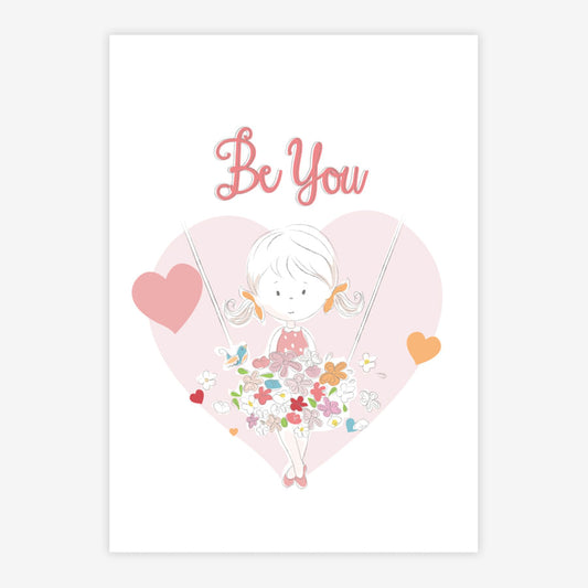 Quadro Infantil Lolla Be You Rosa