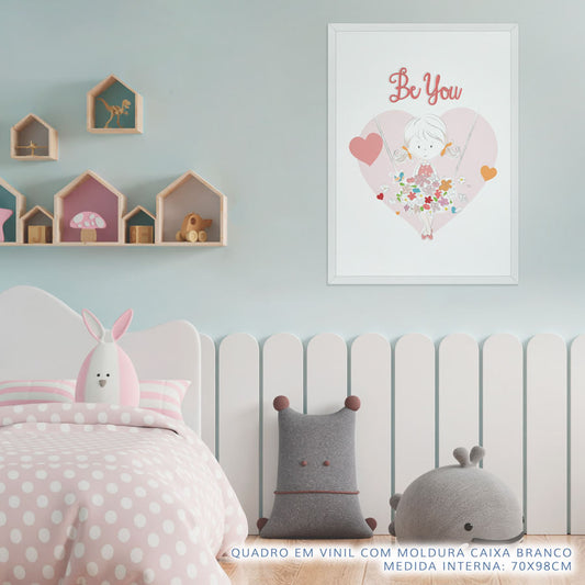 Quadro Infantil Lolla Be You Rosa